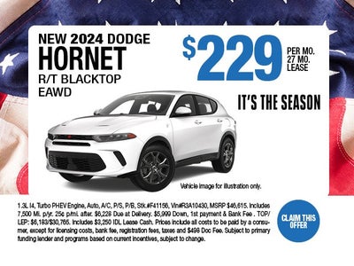 2024 Dodge Hornet R/T Blacktop EAWD Lease Offer