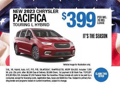 2023 Chrysler Pacifica Touring L Hybrid Lease Offer