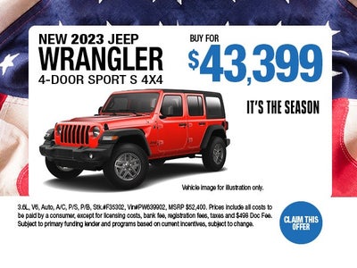 2023 Jeep Wrangler 4-Door Sport S 4x4 Retail Offer
